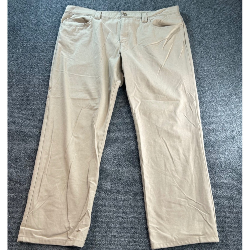 Alberto Pants Mens 38 Khaki Regular Fit Premium Five Pocket Chino Trousers